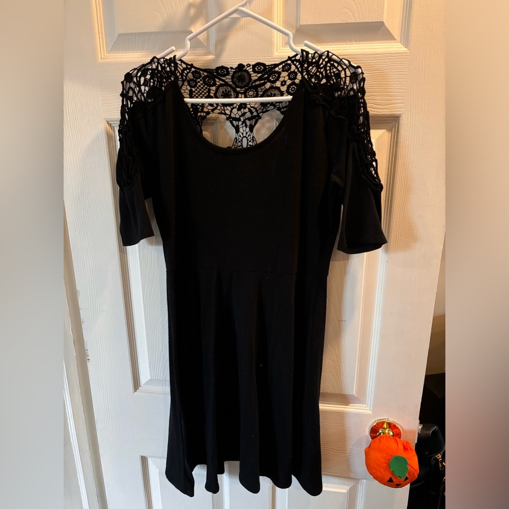 Skull embroidered skate dress